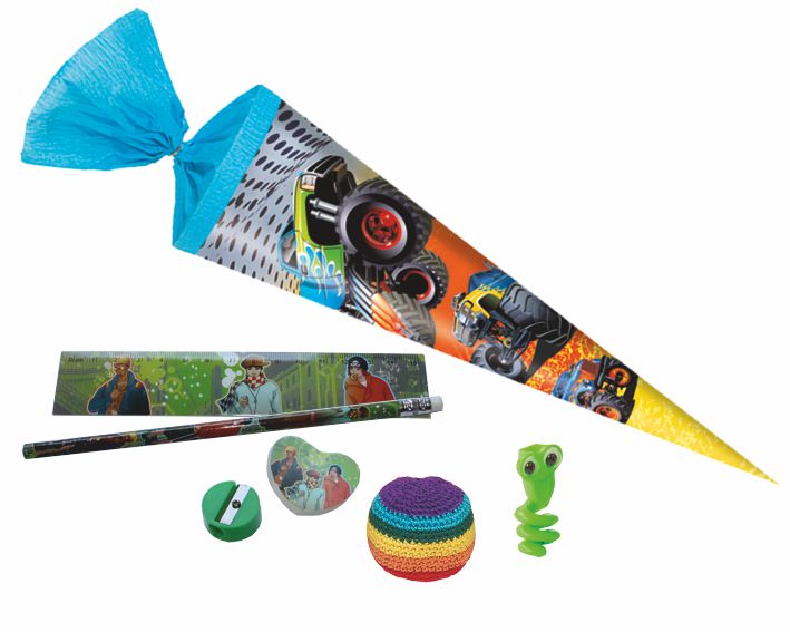 Zuckertüte 35 cm gefüllt, Set 3 Junge/Mädchen